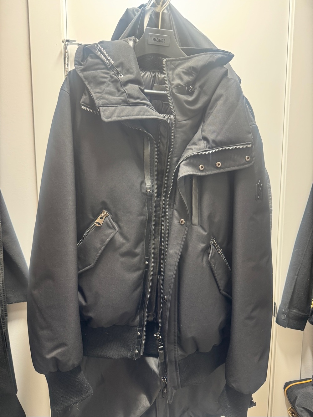 Mackage Men’s Black Dixon Bomber jacket
